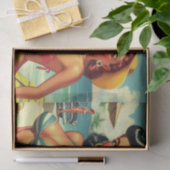 Zomer Strand Pin Ups Tissuepapier (Geschenk)