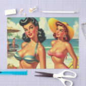 Zomer Strand Pin Ups Tissuepapier (Craft)
