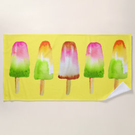 Zomer strand popsicle fruit ijsblokje strandlaken