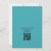 Zomer strand QR-code RSVP bruiloft Kaart (Achterkant)