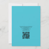 Zomer strand QR-code RSVP trouwuitnodiging Kaart (Achterkant)
