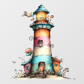 Zomer strand raam sticker (Vel)