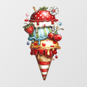 Zomer strand raam sticker (Vel)