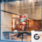 Zomer strand raam sticker (Cafe Raam)