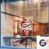 Zomer strand raam sticker (Cafe Raam)