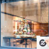 Zomer strand raamfolie raamsticker (Cafe Raam)