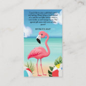 Zomer Strand Roze Flamingo Baby shower Informatiekaartje (Voorkant)