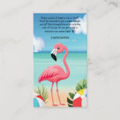 Zomer Strand Roze Flamingo Baby shower Informatiekaartje (Voorkant)