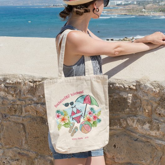 Zomer Strand Scène Bachelorette Weekend Tote Bag