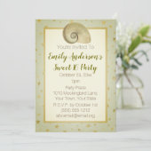 Zomer Strand Seashell Rustiek Hout Zoet 16 Kaart (Staand voorkant)