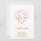 Zomer Strand Shell Meisje Baby shower Kaart (Voorkant)
