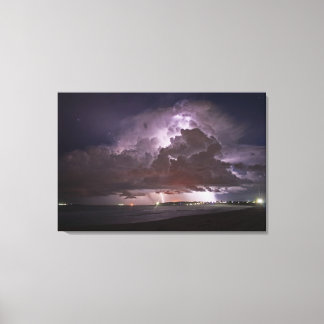 Zomer strand Storm Canvas Afdruk