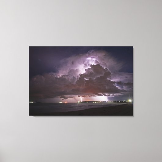 Zomer strand Storm Canvas Afdruk (Voorkant)