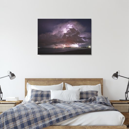 Zomer strand Storm Canvas Afdruk (Insitu (Slaapkamer))