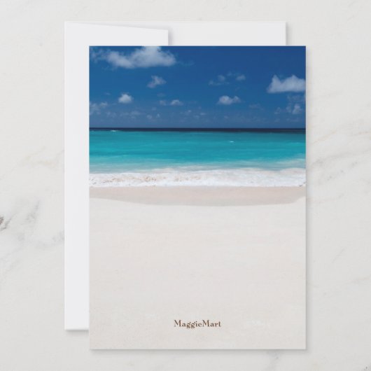 Zomer strand thema blauw zoet 16 verjaardag kaart (Achterkant)