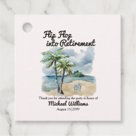 Zomer Strand Thema Flip Flop Pensionering Party Bedankjes Labels