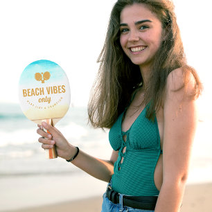 Zomer Strand Thema Monogram Tafeltennisbatje