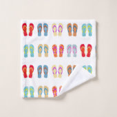 Zomer Strand thema sandalen Patroon Teenslippers Bad Handdoek (Wasdoekje)