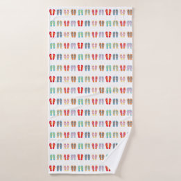 Zomer Strand thema sandalen Patroon Teenslippers Badhanddoek