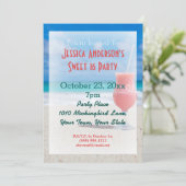 Zomer Strand Tropisch Zoet 16 Verjaardag Kaart (Staand voorkant)