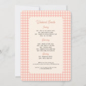 Zomer Strand Tropische Bachelorette Weekend Party Kaart (Achterkant)