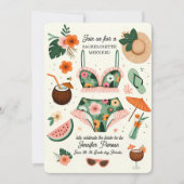 Zomer Strand Tropische Bachelorette Weekend Party Kaart (Voorkant)