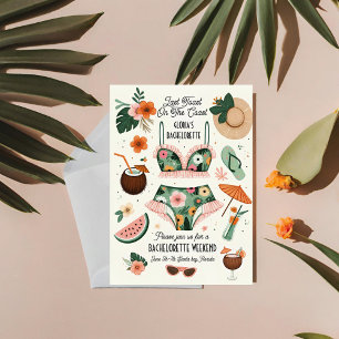 Zomer Strand Tropische Bachelorette Weekend Party Kaart