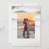 Zomer strand trouwfoto uitnodiging (Achterkant)