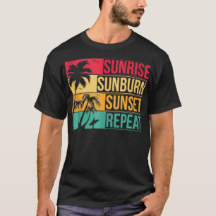 Zomer Strand Vakantie Zonsopgang Zonsverbrand Zons T-shirt
