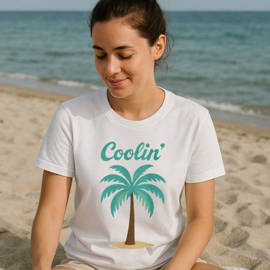 Zomer Strand Vibes Palm Tree T-shirt