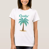 Zomer Strand Vibes Palm Tree T-shirt (Voorkant)