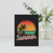 ZOMER STRAND VINTAGE BRIEFKAART (Staand voorkant)
