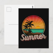 ZOMER STRAND VINTAGE BRIEFKAART (Voorkant / Achterkant)