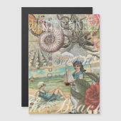 zomer strand vintage octopus antiek zeilen (Voorkant / Achterkant)