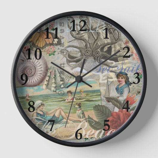 zomer strand vintage octopus antiek zeilen (Voorkant)