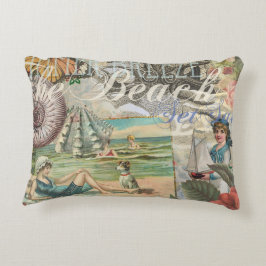 zomer strand vintage octopus antiek zeilen decoratief kussen