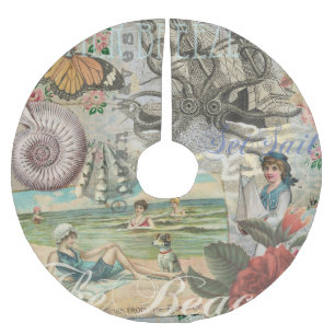 zomer strand vintage octopus antiek zeilen kerstboom rok