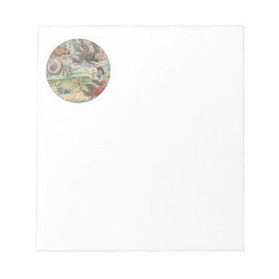 zomer strand vintage octopus antiek zeilen notitieblok
