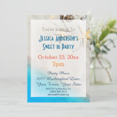 Zomer Strand Zeester Tropisch Zoet 16 Verjaardag Kaart (Staand voorkant)