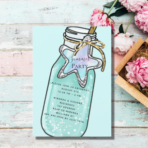 Zomer strand zwembad feest kaart