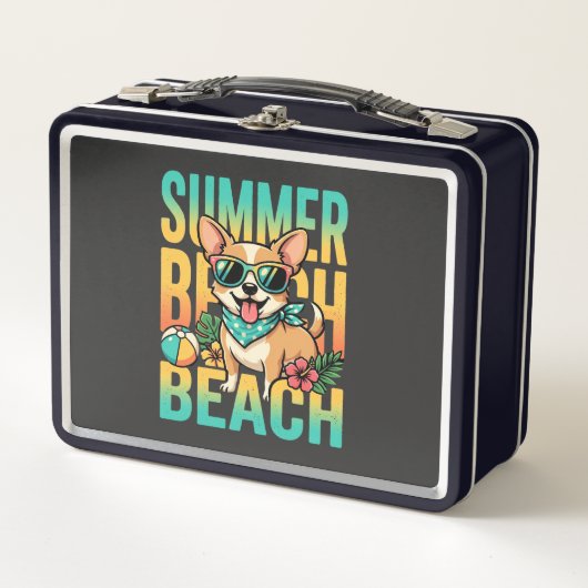 Zomer strandhond vakantie vector (Voorkant)