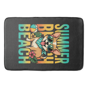 Zomer strandhond vakantie vector badmat