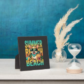 Zomer strandhond vakantie vector fotoplaat (Insitu)