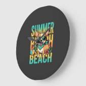 Zomer strandhond vakantie vector grote klok (Hoek)