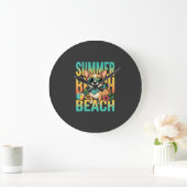 Zomer strandhond vakantie vector grote klok (Huis)