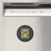 Zomer strandhond vakantie vector magneet (Insitu (Vaatwasser))