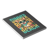 Zomer strandhond vakantie vector notitieblok (Schuin)