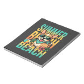 Zomer strandhond vakantie vector notitieblok (Linkerzijde)