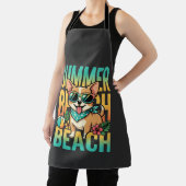 Zomer strandhond vakantie vector schort (Insitu)