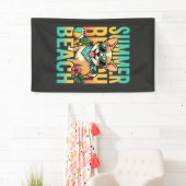 Zomer strandhond vakantie vector spandoek (Insitu)